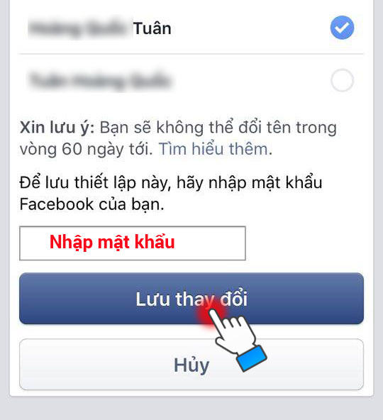 Cách đổi tên Facebook