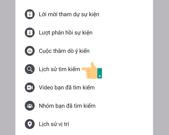 Cách xóa lịch sử tìm kiếm trên Facebook