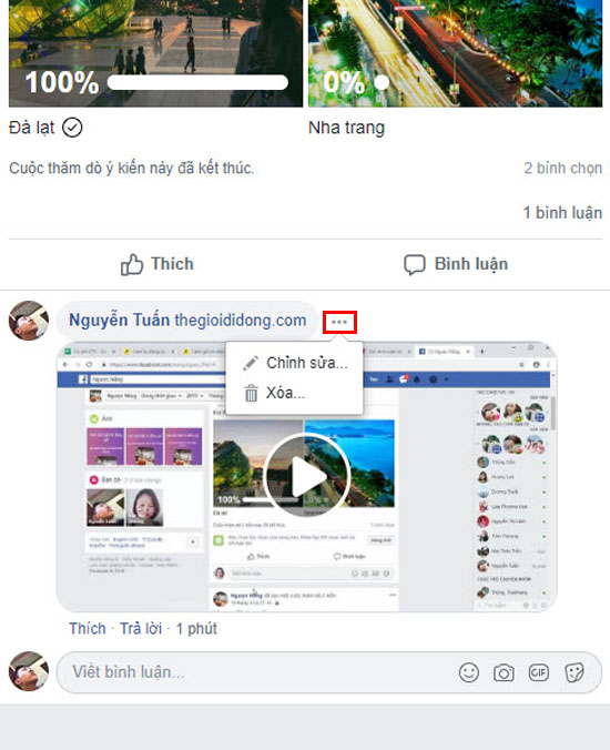 Hướng dẫn gửi bình luận bằng video trên Facebook
