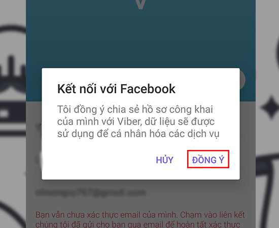 Cách liên kết Facebook với Viber trên thiết bị Android