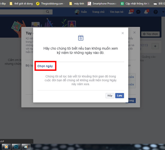 Tắt hoặc lọc bớt nội dung kỷ niệm trên Facebook