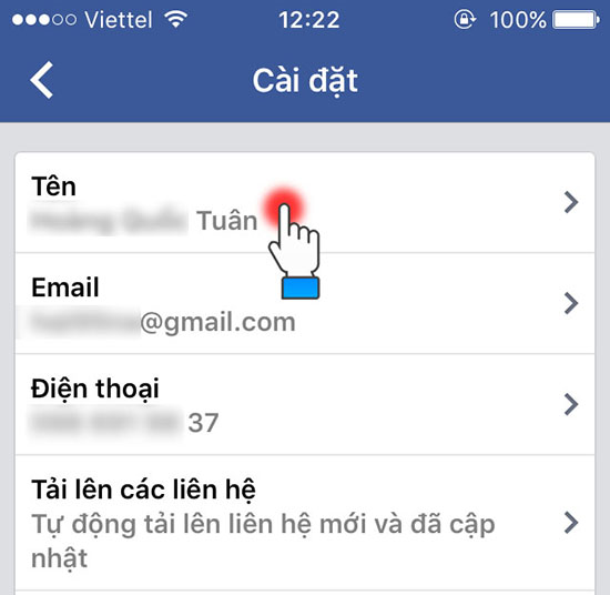 Cách đổi tên Facebook