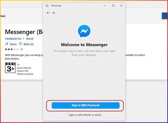 Facebook Messenger bản Beta dành cho Windows 10