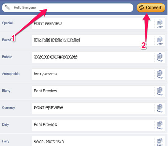 Đăng Status Facebook với kiểu chữ độc đáo