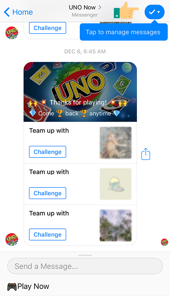 Cách tắt thông báo trò chơi trong tin nhắn Facebook