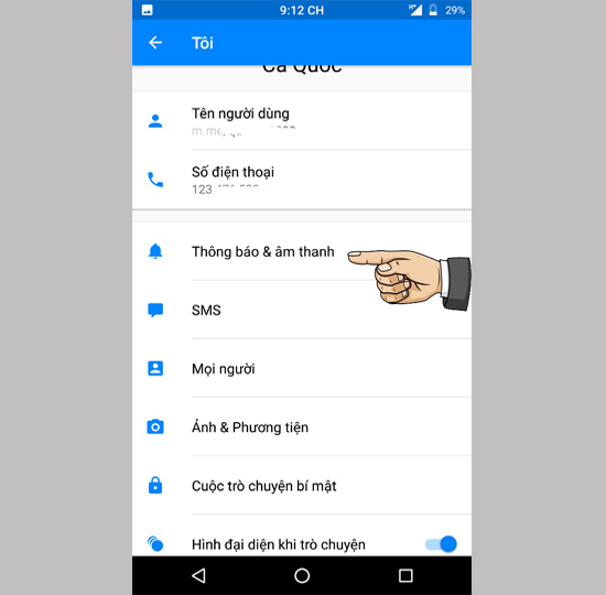 Thay âm thanh thông báo Facebook Messenger cho Android
