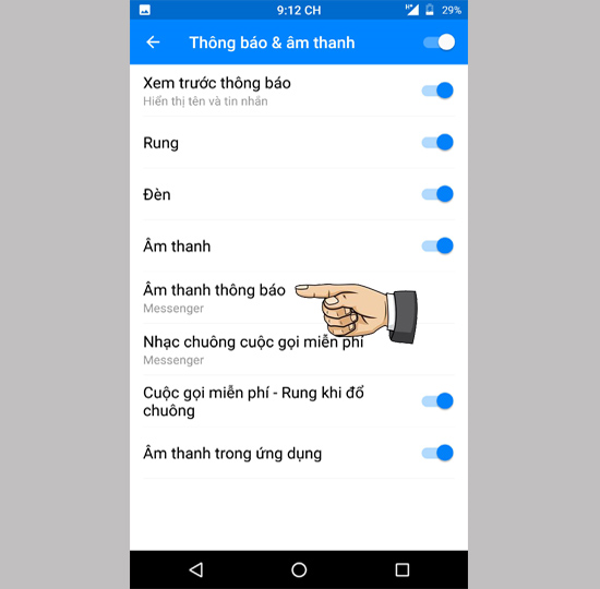 Thay âm thanh thông báo Facebook Messenger cho Android