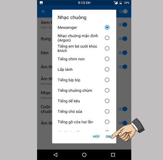 Thay âm thanh thông báo Facebook Messenger cho Android