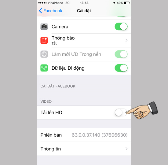 Hướng dẫn đăng video HD lên Facebook trên iPhone