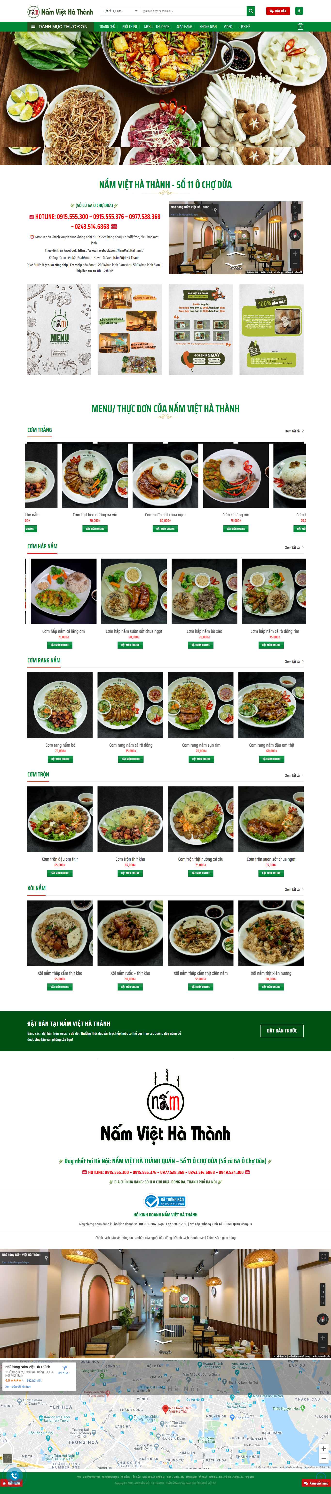 Thiết kế Website đồ ăn chay - namviethathanh.com - VietWebGroup.Vn