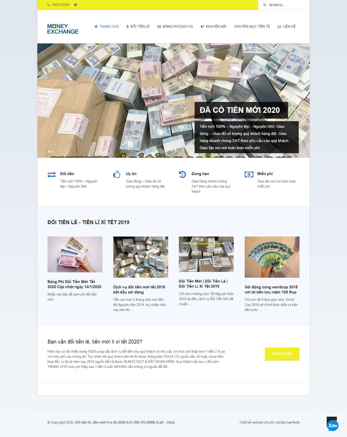 Thiết kế Web đổi tiền lẻ doitiensaigon.com