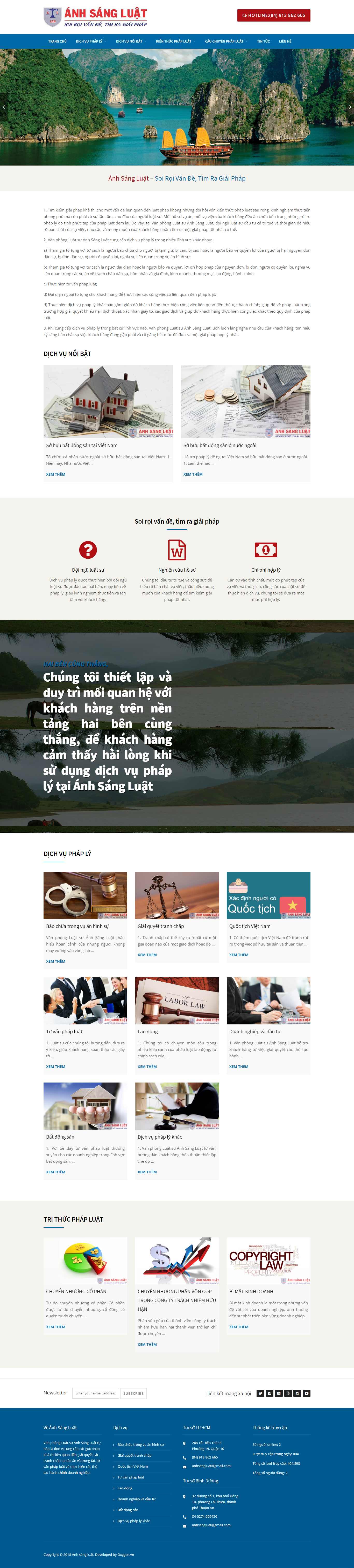Thiết kế Web tư vấn pháp luật anhsangluat.com