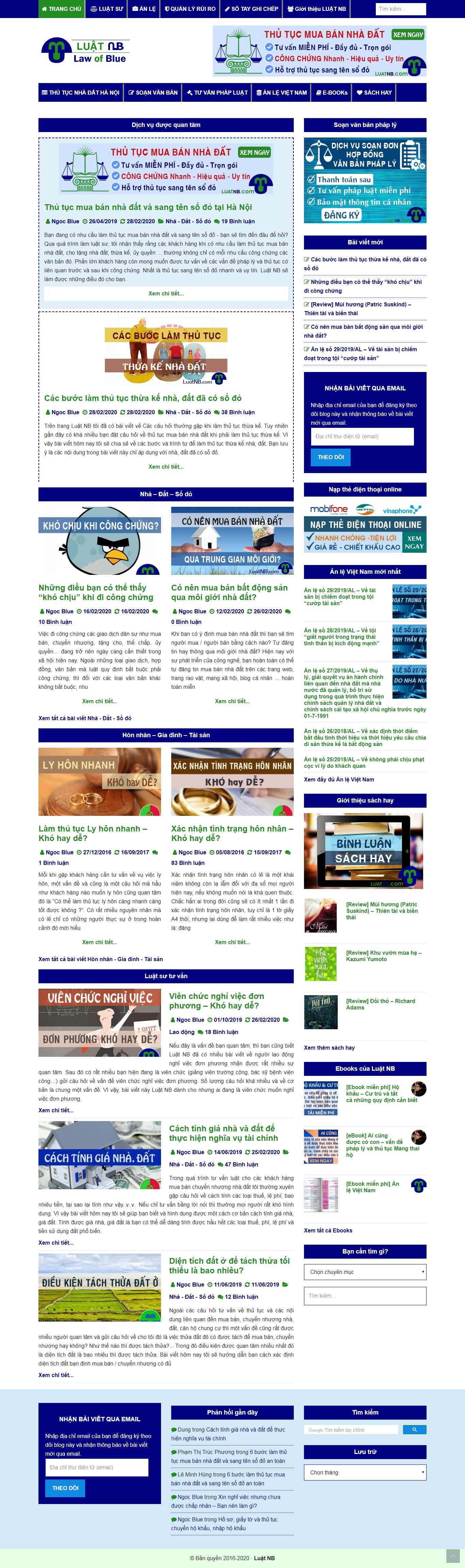 Thiết kế Web tư vấn pháp luật luatnb.com