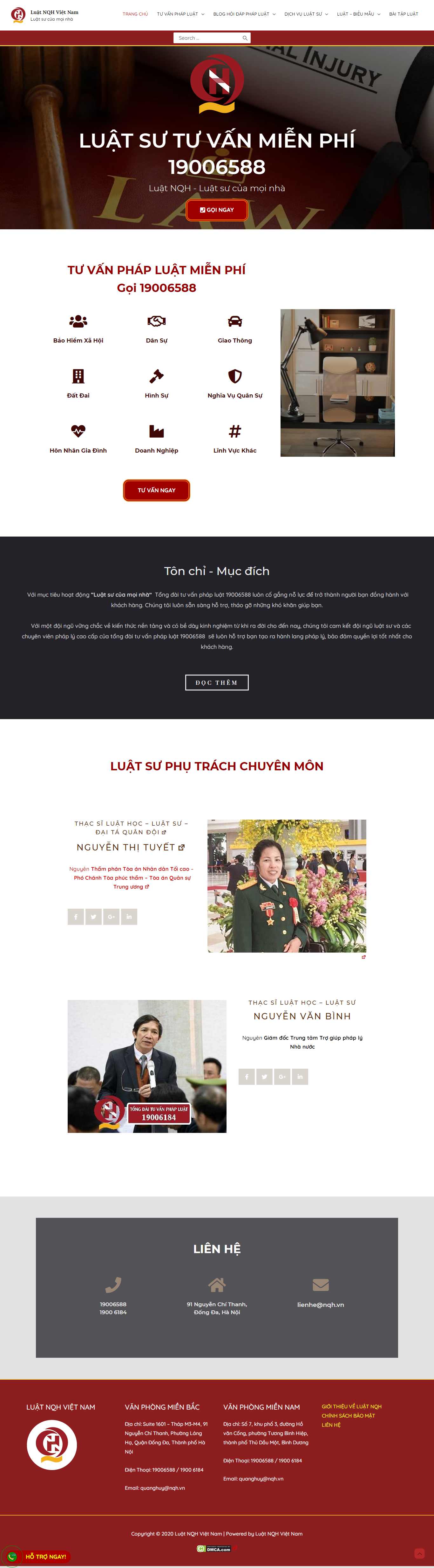 Thiết kế Web tư vấn pháp luật luatnqh.vn