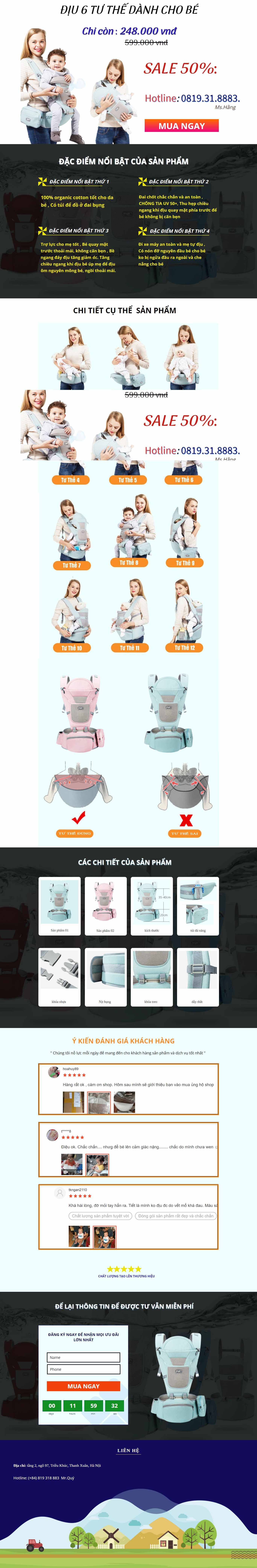 Thiết kế Web bán địu em bé giadungngocdoan.com