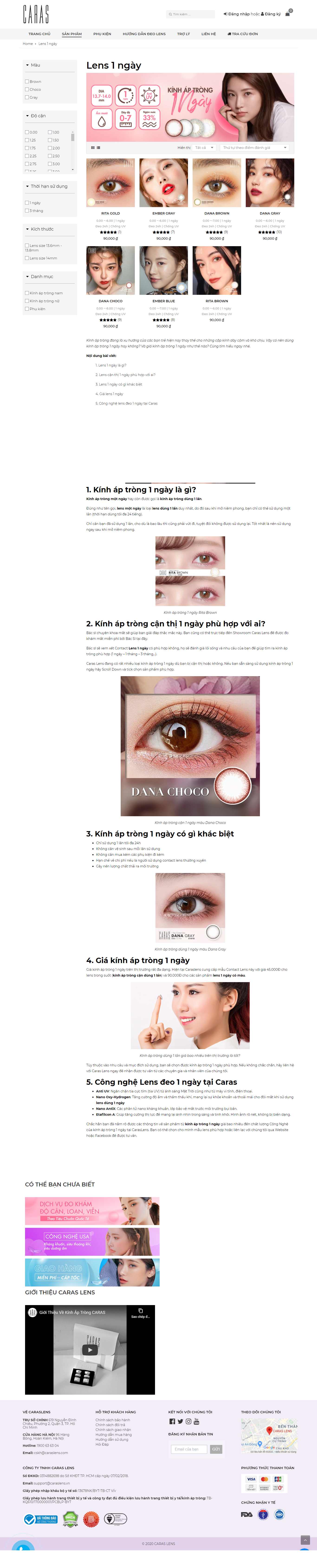 Thiết kế Web lens caraslens.com