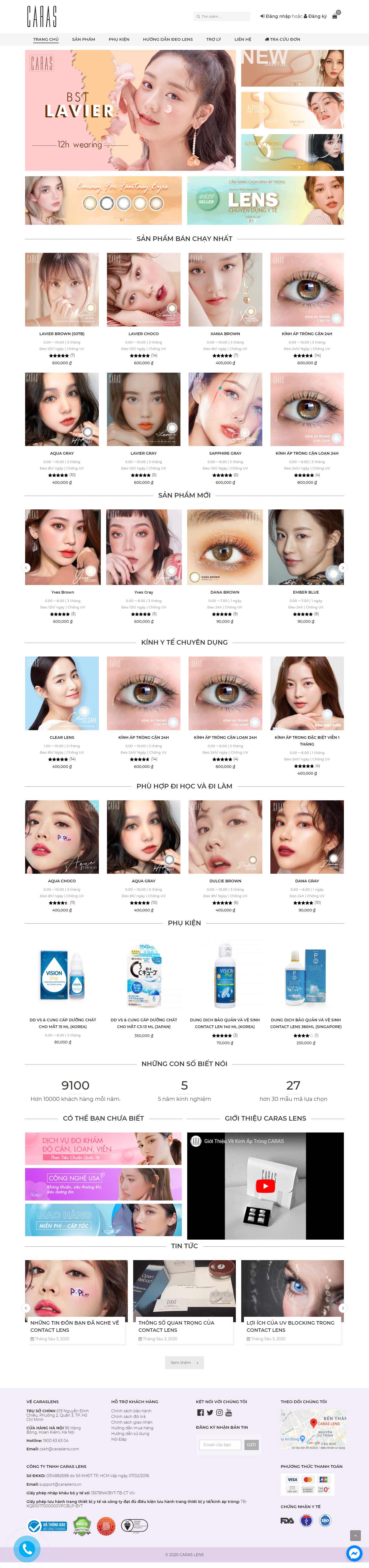 Thiết kế Web lens caraslens.com