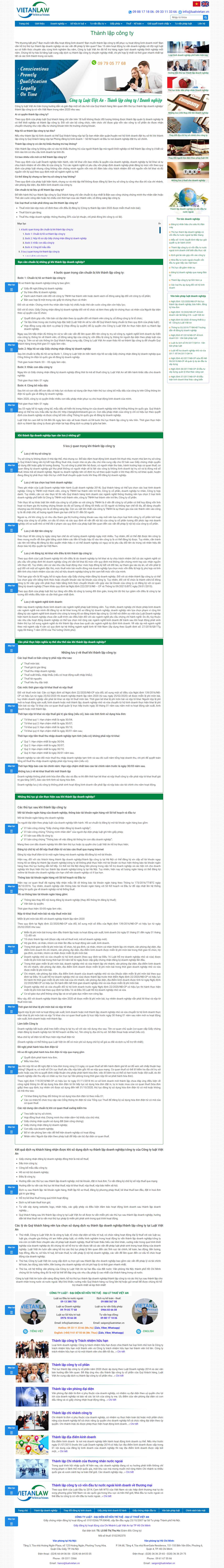Thiết kế Web thành lập công ty luatvietan.vn