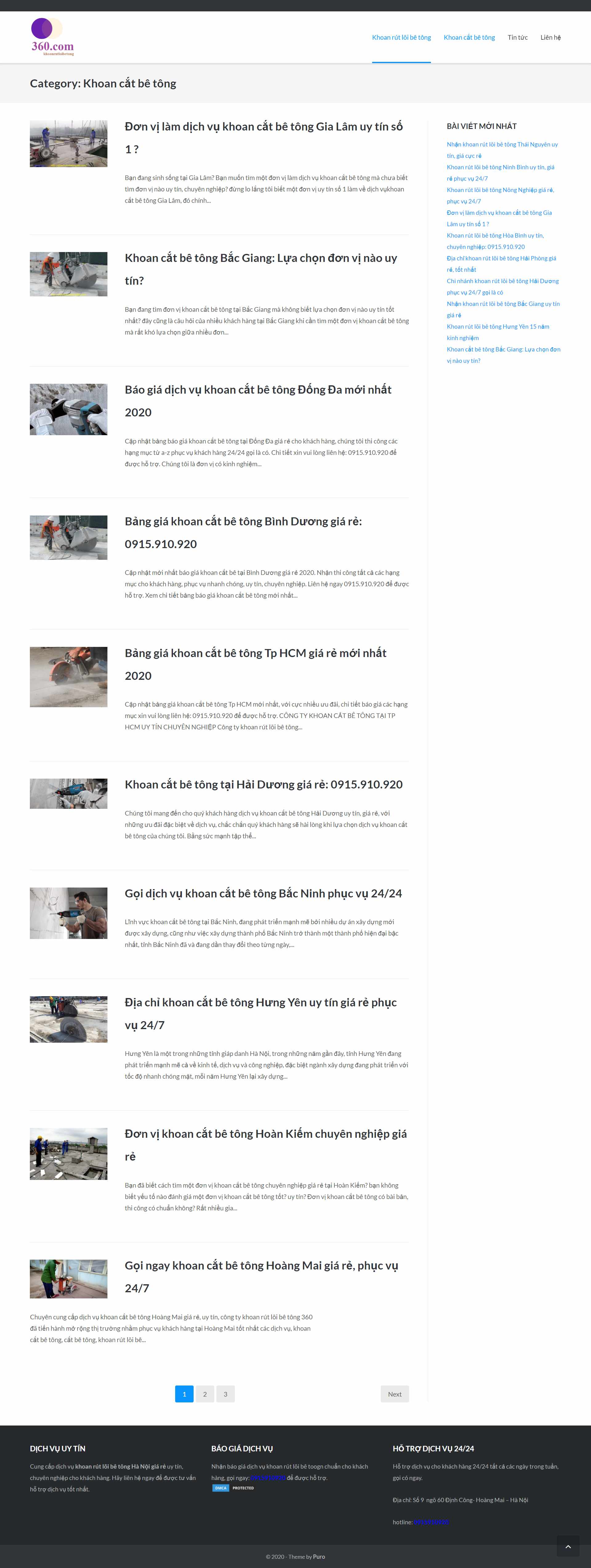 Thiết kế Web khoan cắt bê tông khoanrutloibetong360.com