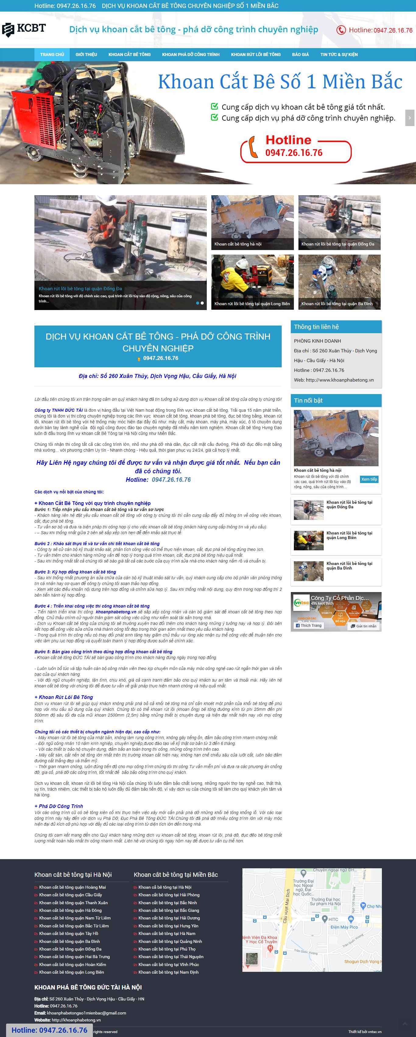 Thiết kế Web khoan cắt bê tông khoanphabetong.vn