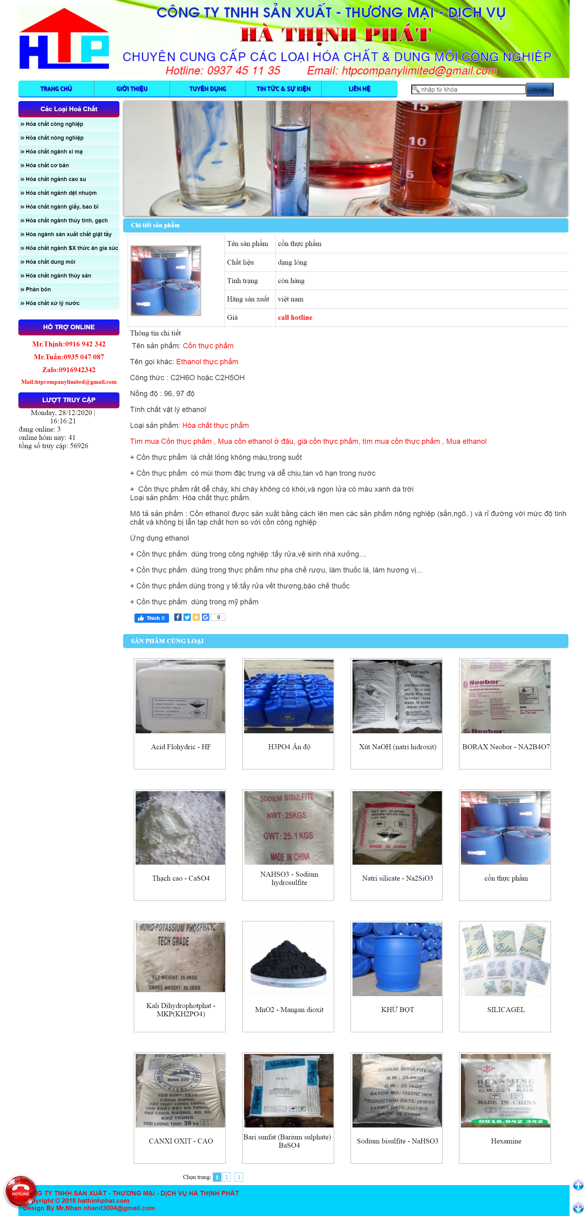 Thiết kế Web cồn tinh khiết hathinhphat.com