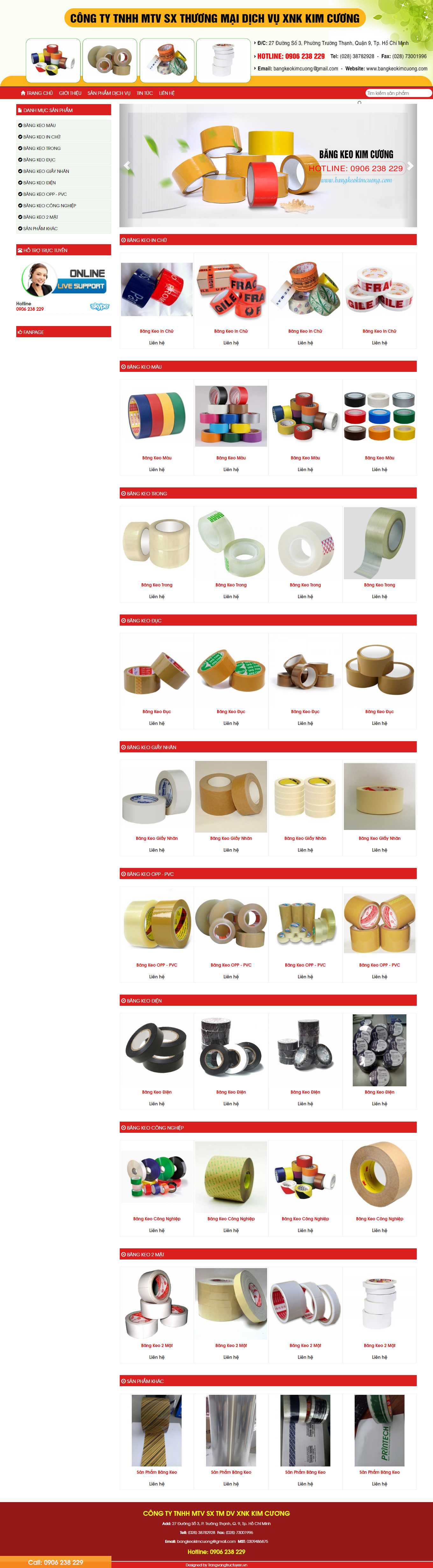 Thiết kế Web băng keo chịu nhiệt bangkeokimcuong.com