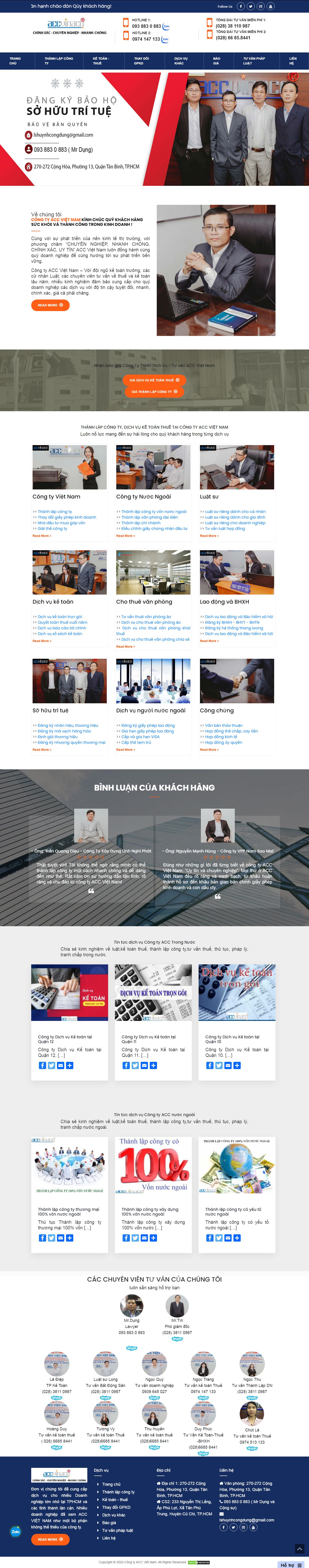 Thiết kế Web nước ngoài congtyaccvietnam.com