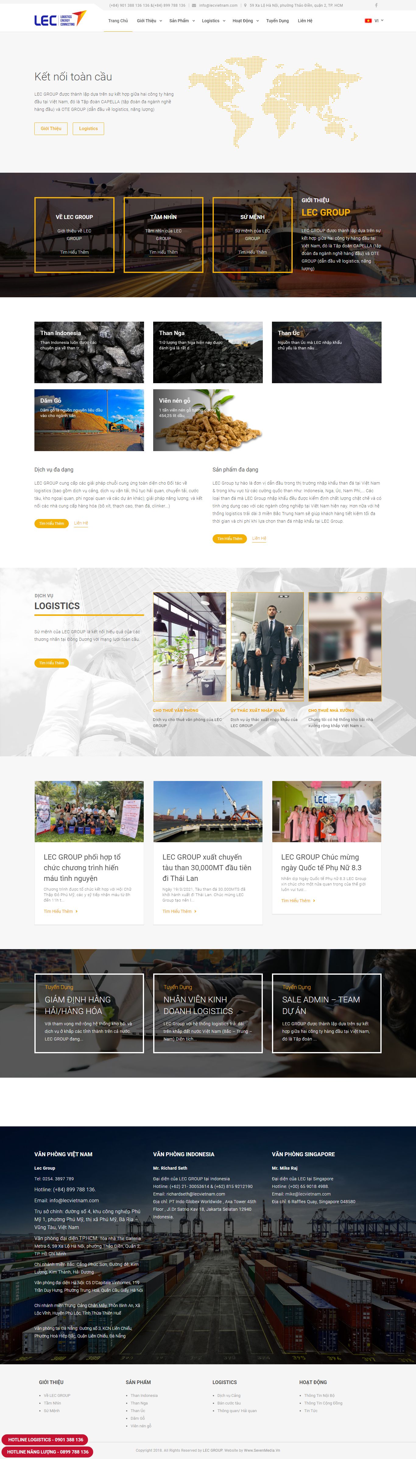 Thiết kế Web nước ngoài lecvietnam.com