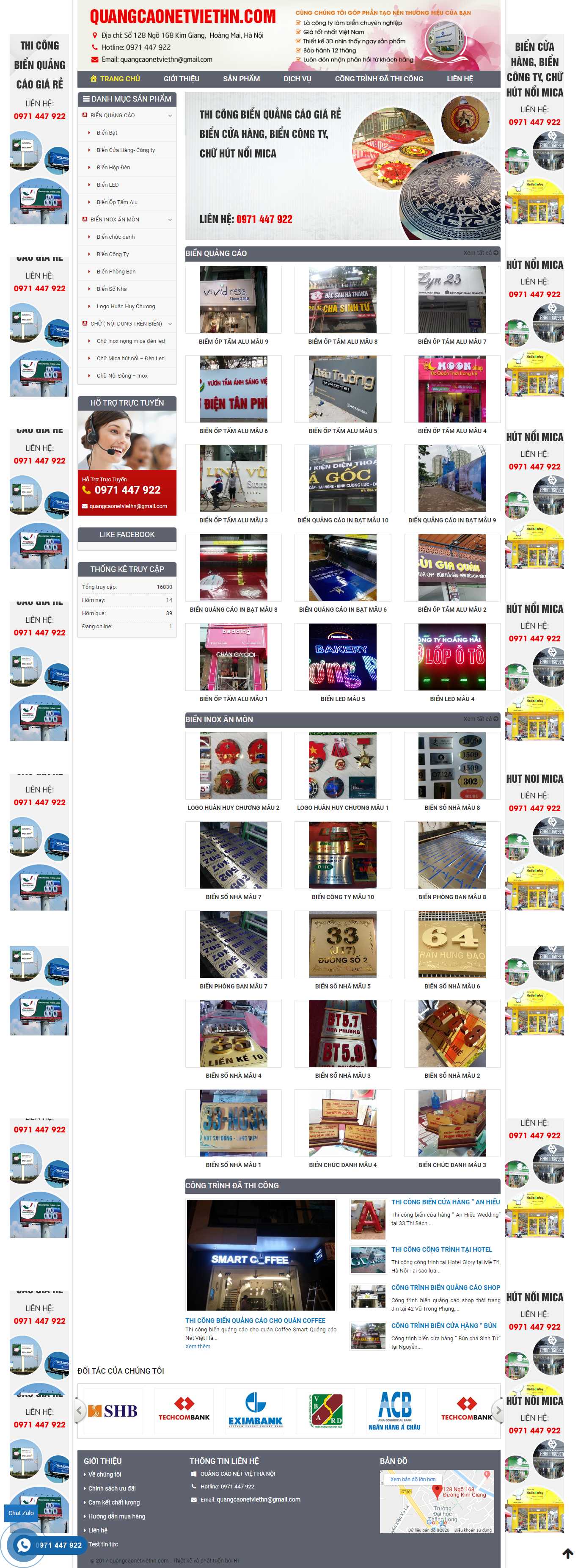 Thiết kế Web làm biển quảng cáo quangcaonetviethn.com