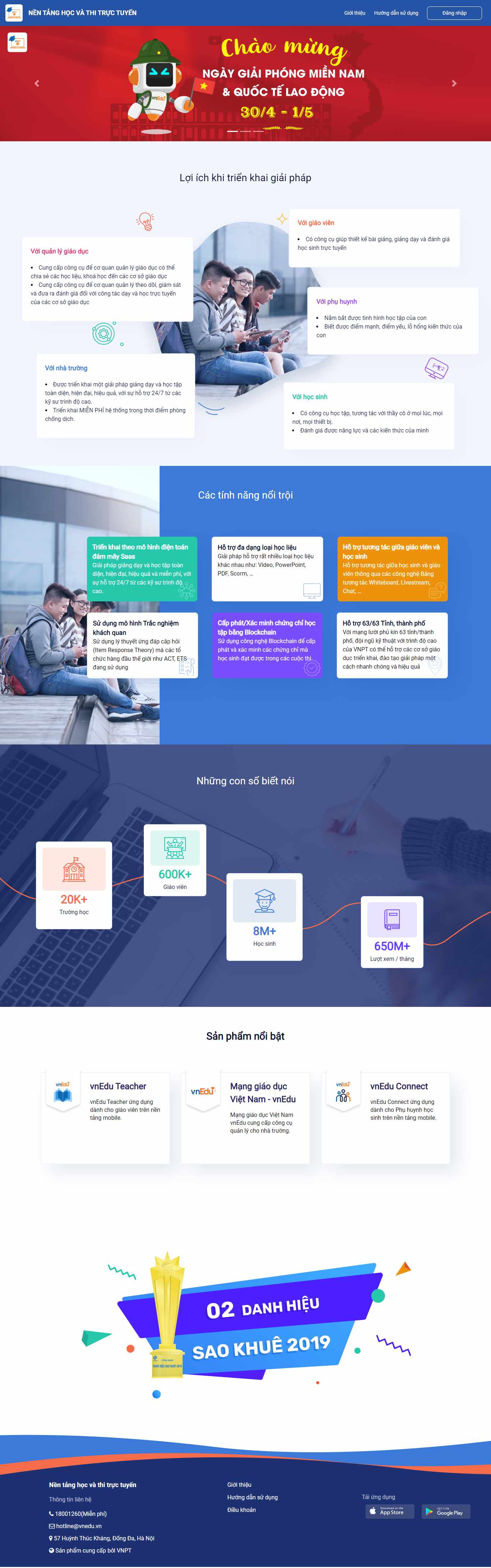 Thiết kế Web đào tạo lms.vnedu.vn