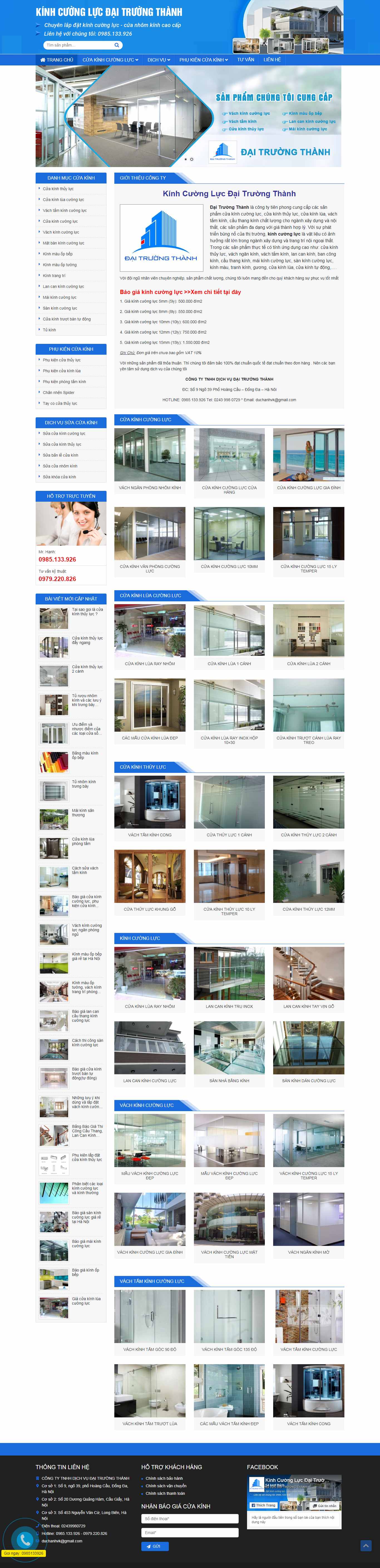 Thiết kế Web huyện thanh oai nhomkinhtruongthanh.com